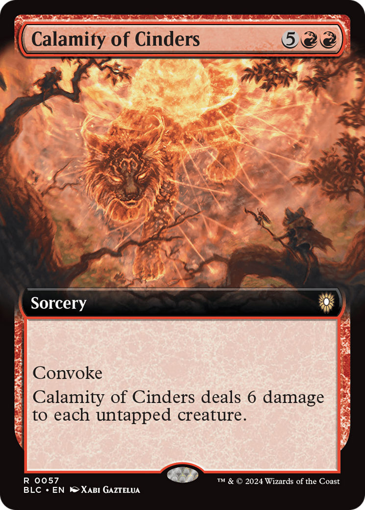 Calamity of Cinders (Extended Art) (57) [Commander: Bloomburrow]