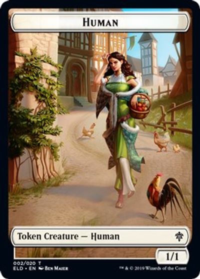 Human // Beast Double-Sided Token (Challenger 2021) (2 // 10) [Unique and Miscellaneous Promos]