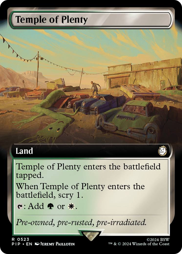 Temple of Plenty (Extended Art) (523) [Universes Beyond: Fallout]