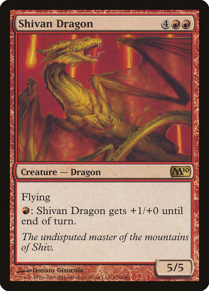 Shivan Dragon (156) [Magic 2010 (M10)]