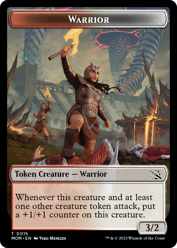 Warrior // Phyrexian Hydra (0011) Double-Sided Token (15 // 11) [March of the Machine]