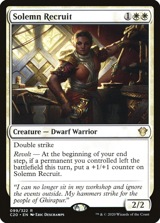 Solemn Recruit (99) [Commander 2020]