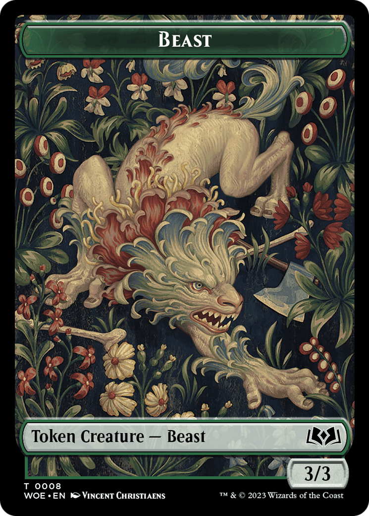 Beast // Food (0011) Double-Sided Token (8 // 11) [Wilds of Eldraine]