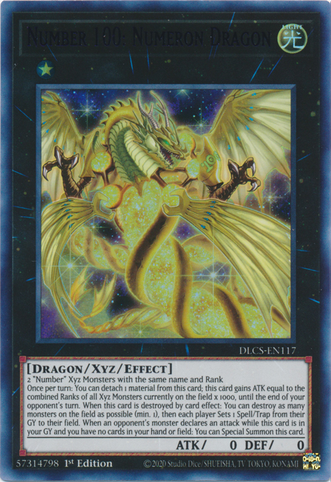 Number 100: Numeron Dragon (Purple) (DLCS-EN117) [Dragons of Legend: The Complete Series]