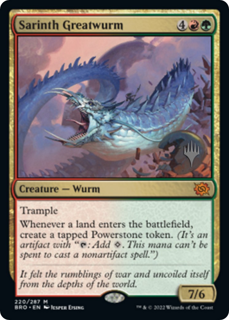 Sarinth Greatwurm (220) [Promo Pack: The Brothers' War]