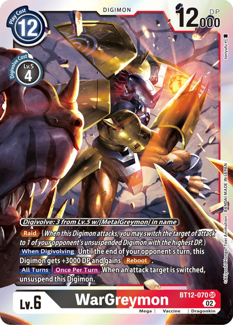 WarGreymon (BT12-070 SR) [Across Time]