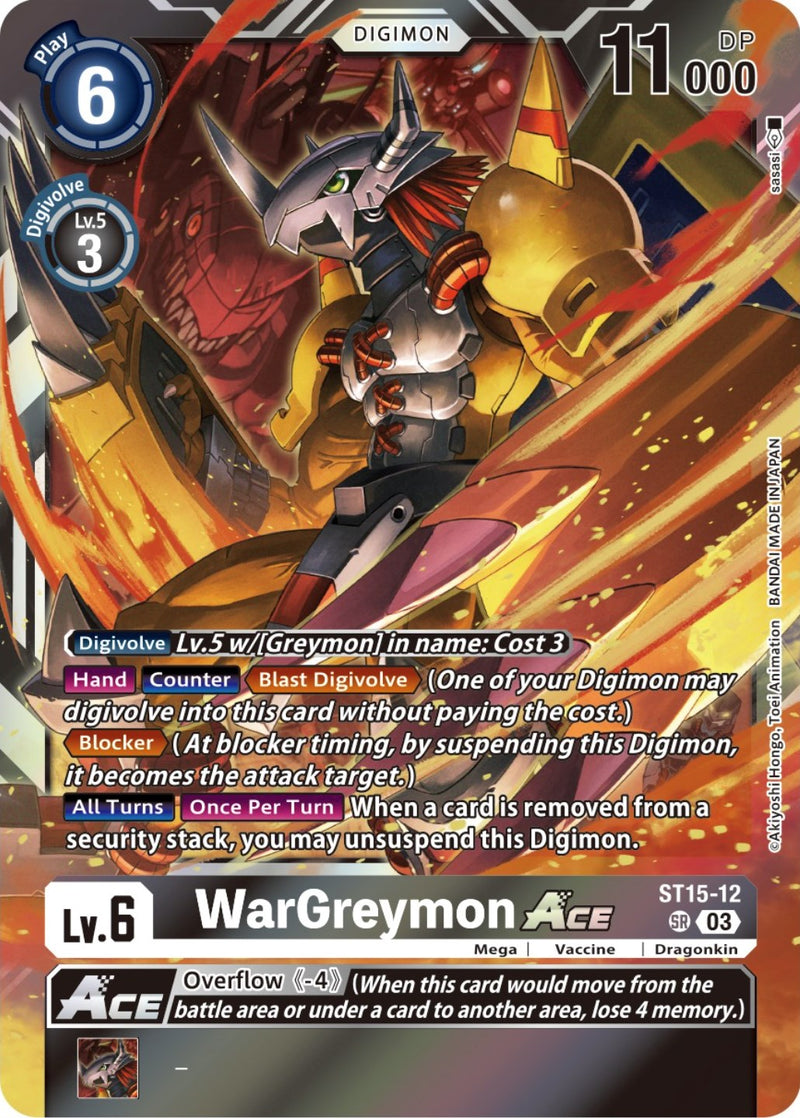 WarGreymon ACE (Box Topper) (ST15-12) [Versus Royal Knights]