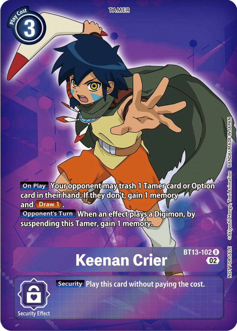 Keenan Crier (Box Topper) (BT13-102 R) [Versus Royal Knights]