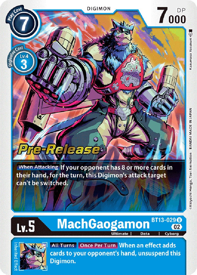 MachGaogamon (BT13-029 U) [Versus Royal Knights Pre-Release Cards]