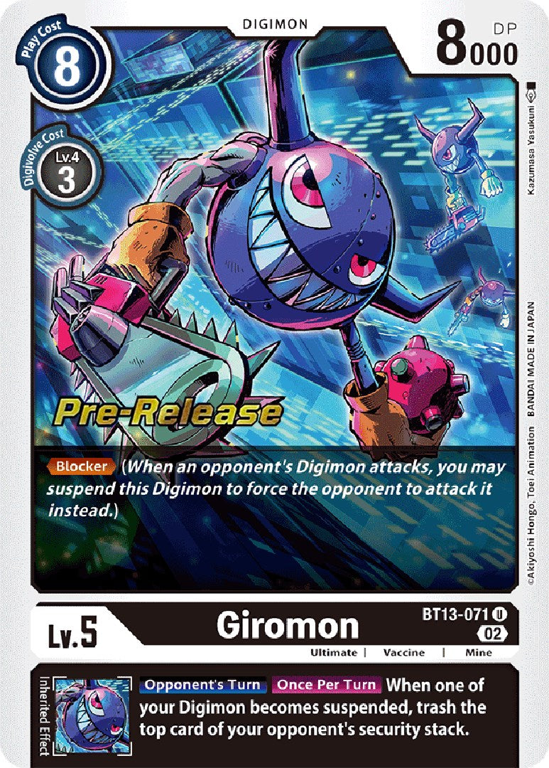 Giromon (BT13-071 U) [Versus Royal Knights Pre-Release Cards]
