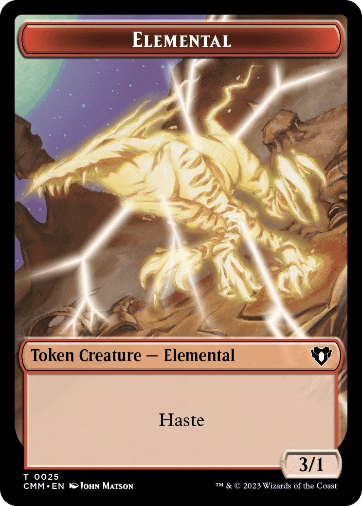 Elemental (0025) // Cat (0005) Double-Sided Token (25 // 5) [Commander Masters]