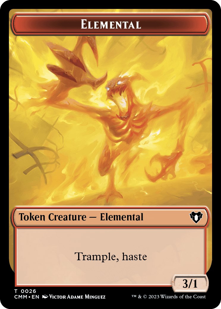 Elemental (0026) // Elephant Double-Sided Token (26 // 31) [Commander Masters]