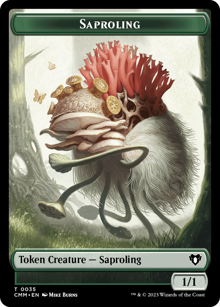 Saproling // Kor Soldier Double-Sided Token (35 // 8) [Commander Masters]