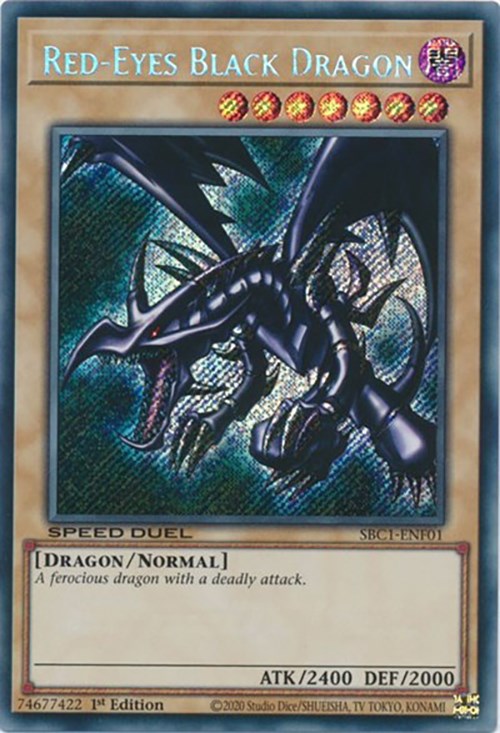 Red-Eyes Black Dragon (Secret Rare) (SBC1-ENF01) [Speed Duel: Streets of Battle City]