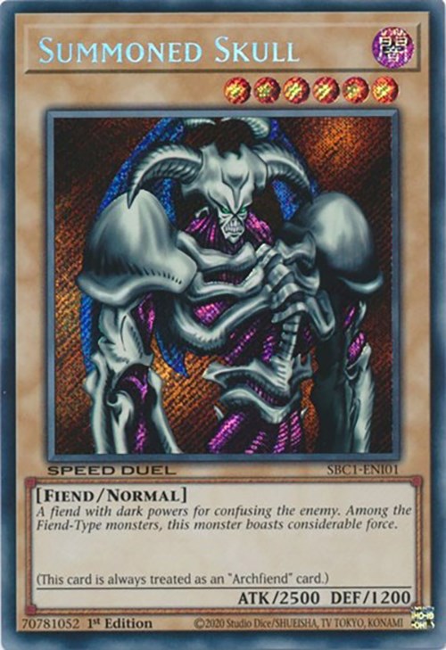 Summoned Skull (Secret Rare) (SBC1-ENI01) [Speed Duel: Streets of Battle City]