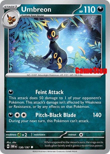 Umbreon - 130/197 (GameStop Exclusive) (130/197) [Miscellaneous Cards & Products]