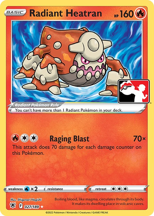 Radiant Heatran (027/189) [Prize Pack Series Cards]