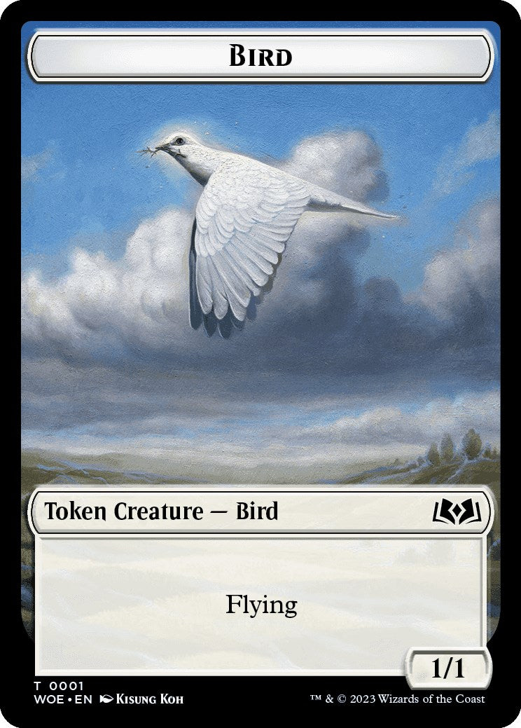 Bird // Human Double-Sided Token (6 // 2) [Commander: Wilds of Eldraine]