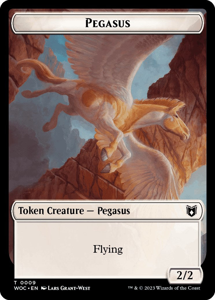 Pegasus // Saproling Double-Sided Token (9 // 15) [Commander: Wilds of Eldraine]