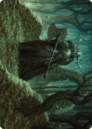 Mosswood Dreadknight Art Card (40) [Art Series: Wilds of Eldraine]