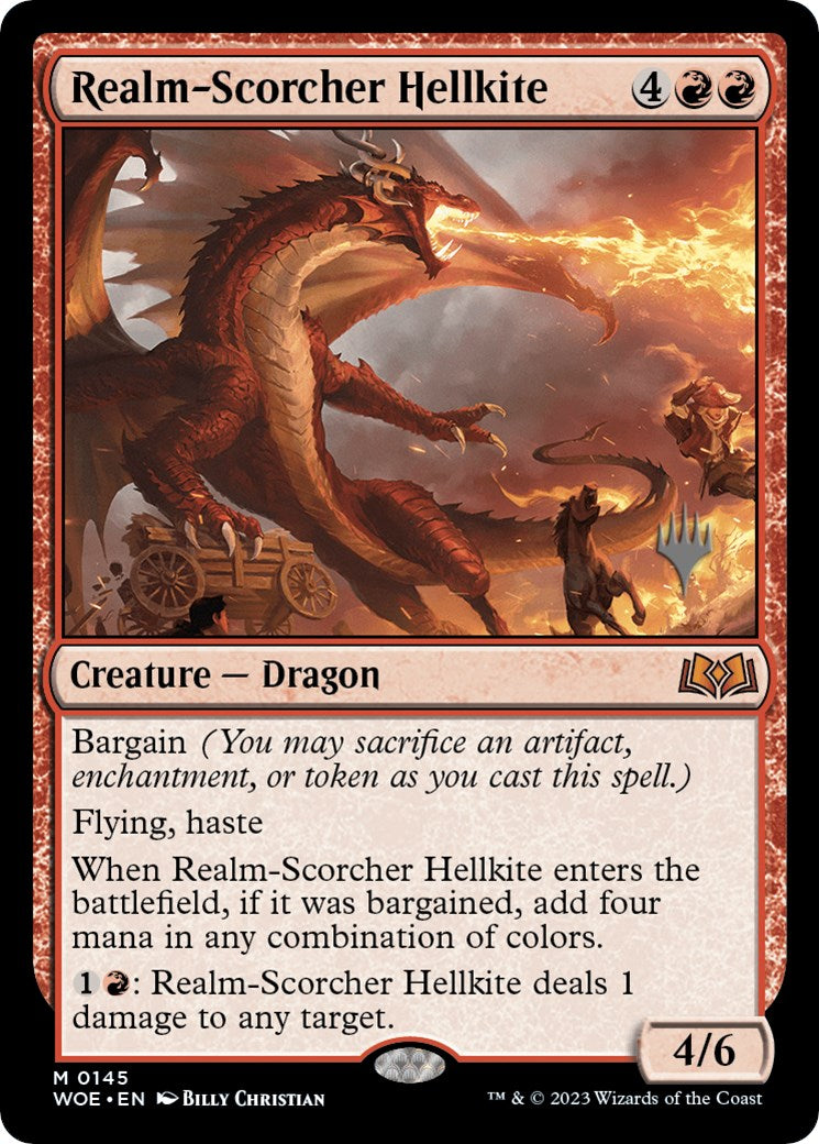 Realm-Scorcher Hellkite (145) [Promo Pack: Wilds of Eldraine]