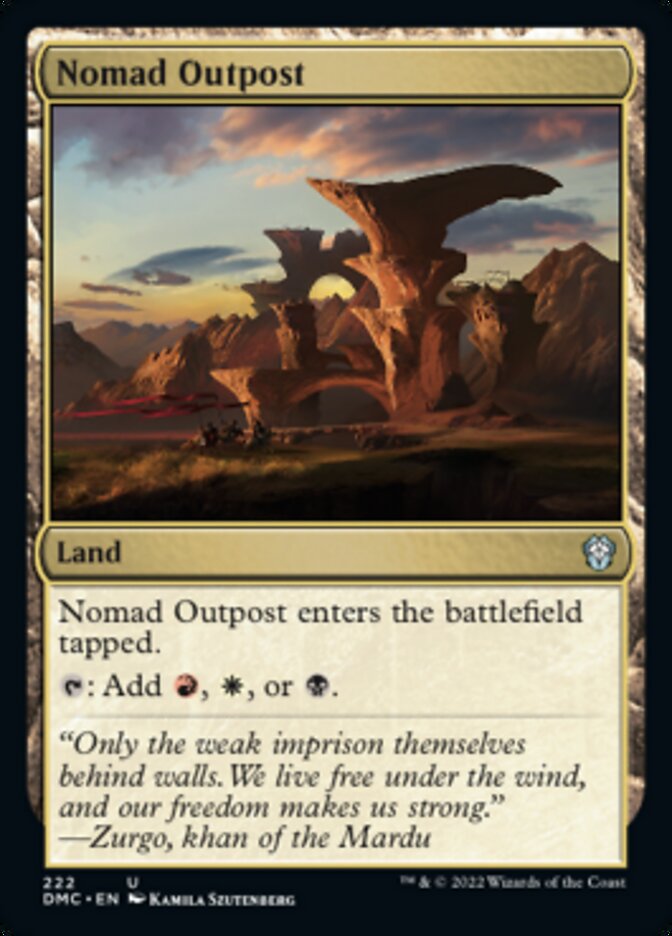 Nomad Outpost (222) [Commander: Dominaria United]