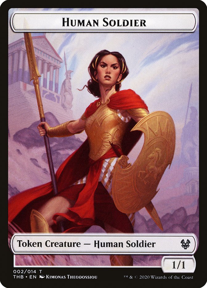 Goat // Human Soldier Double-Sided Token (1 // 2) [Theros Beyond Death]