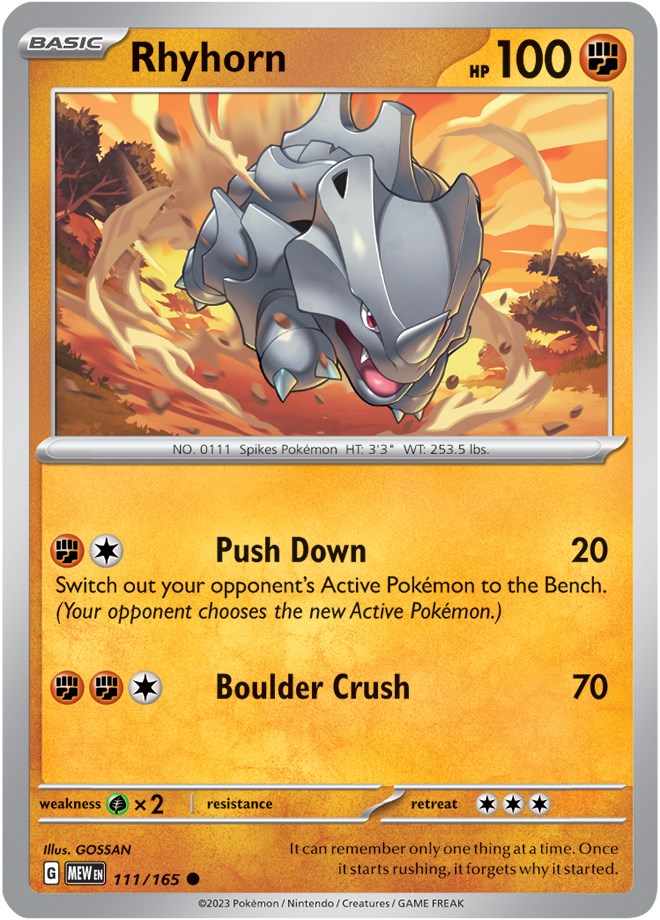 Rhyhorn (111/165) [SV: Scarlet & Violet 151]