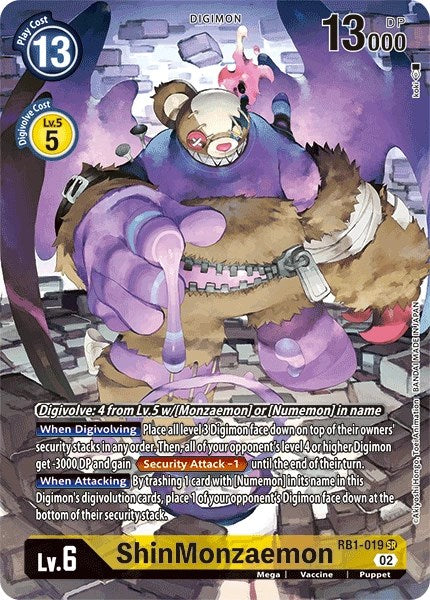ShinMonzaemon (Textured Alternate Art) (RB1-019 SR) [Resurgence Booster]