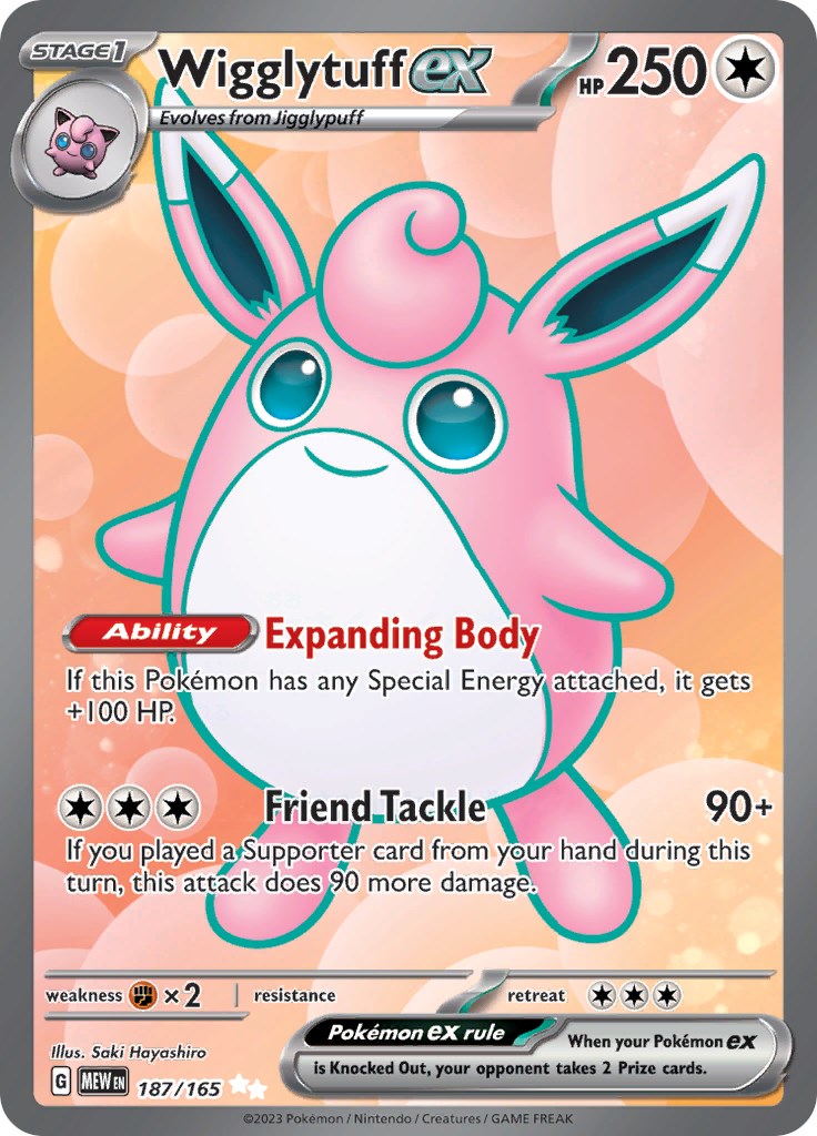 Wigglytuff ex (187/165) [SV: Scarlet & Violet 151]
