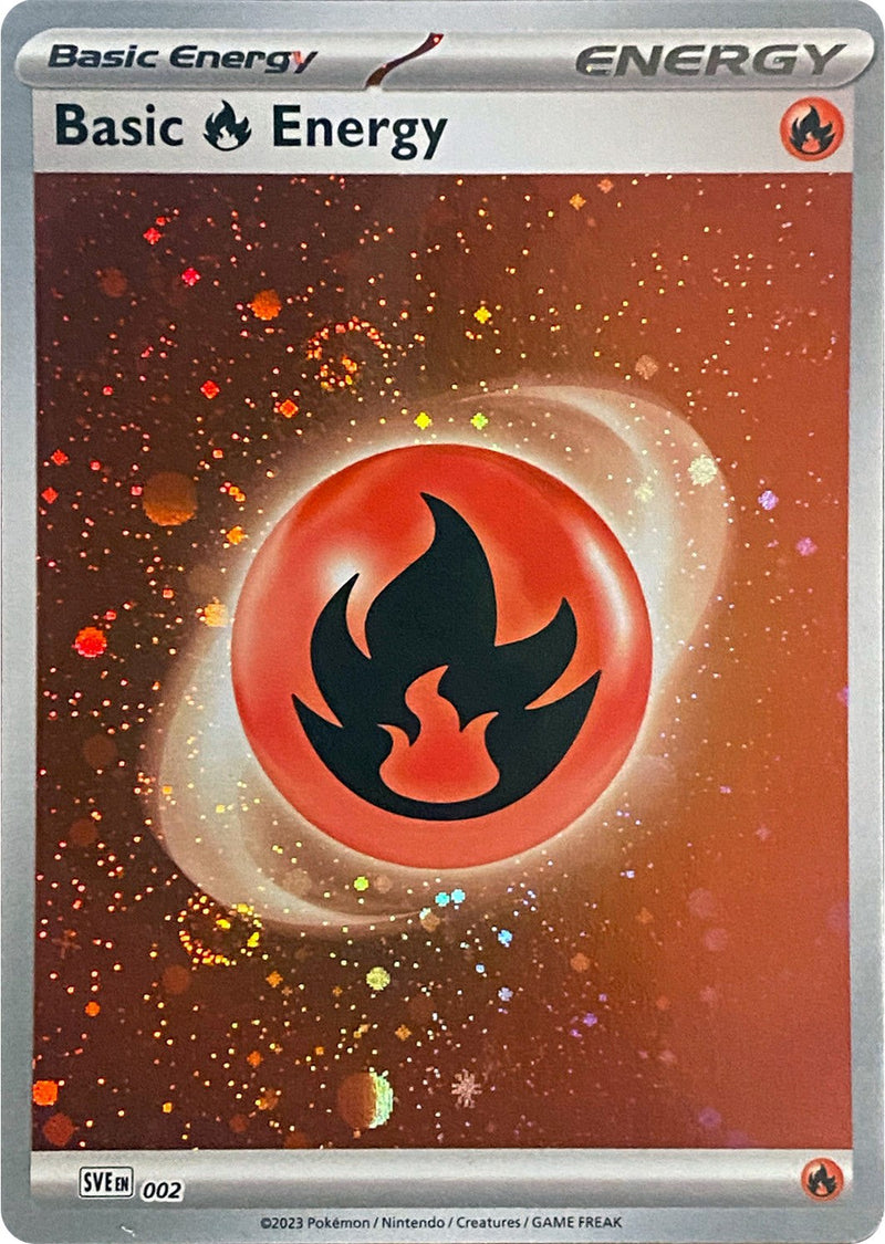 Basic Fire Energy (Cosmos Holo) (002) [SVE: Scarlet & Violet Energies]