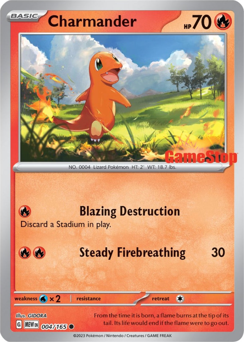 Charmander - 004/165 (GameStop Exclusive) (004/165) [Miscellaneous Cards & Products]