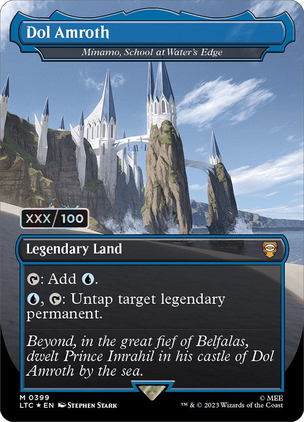 Dol Amroth - Minamo, School at Water's Edge (Borderless) (Serial Numbered) (399) [Commander: The Lord of the Rings: Tales of Middle-earth]