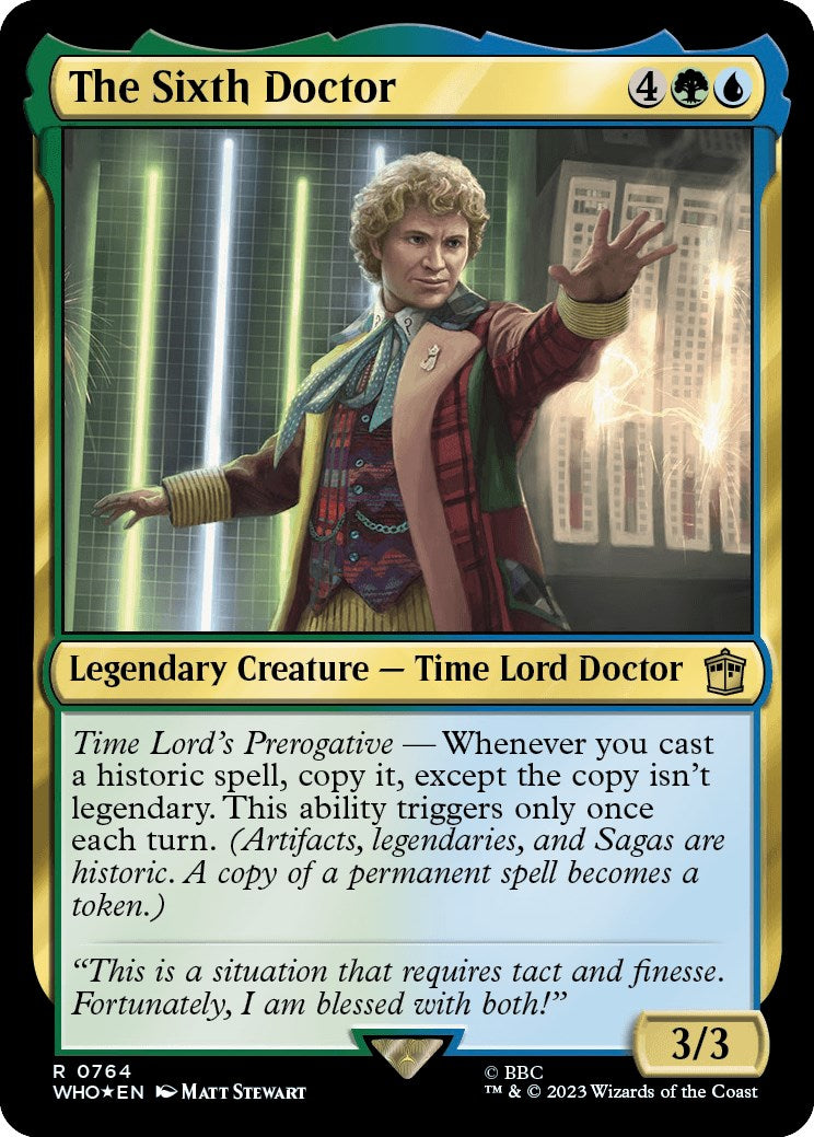 The Sixth Doctor (Surge Foil) (764) [Universes Beyond: Doctor Who]