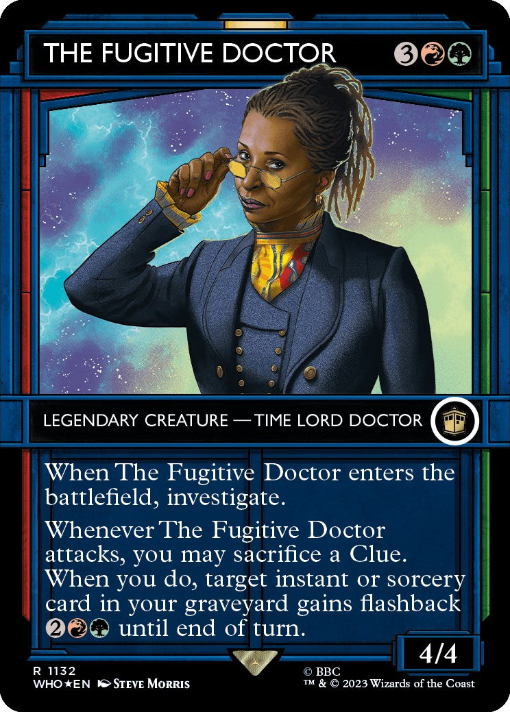 The Fugitive Doctor (Showcase) (Surge Foil) (1132) [Universes Beyond: Doctor Who]