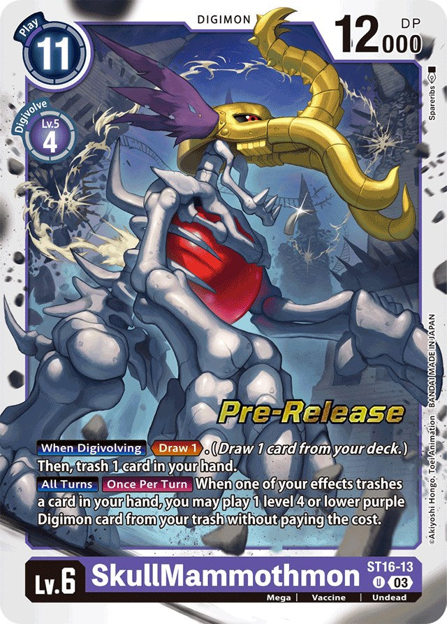 SkullMammothmon (ST16-13 U) [Starter Deck 16: Wolf of Friendship Pre-Release Cards]