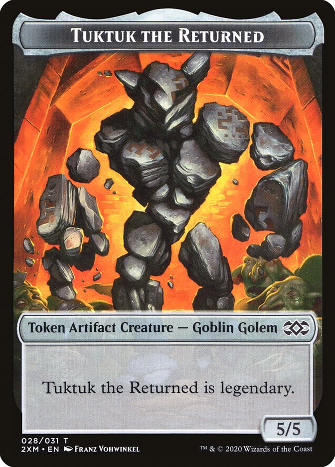 Ooze // Tuktuk the Returned Double-Sided Token (15 // 28) [Double Masters]