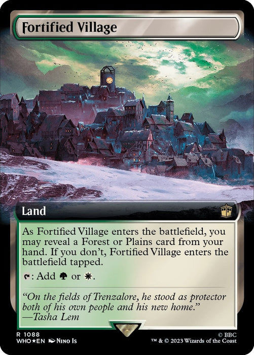 Fortified Village (Extended Art) (Surge Foil) [Doctor Who]