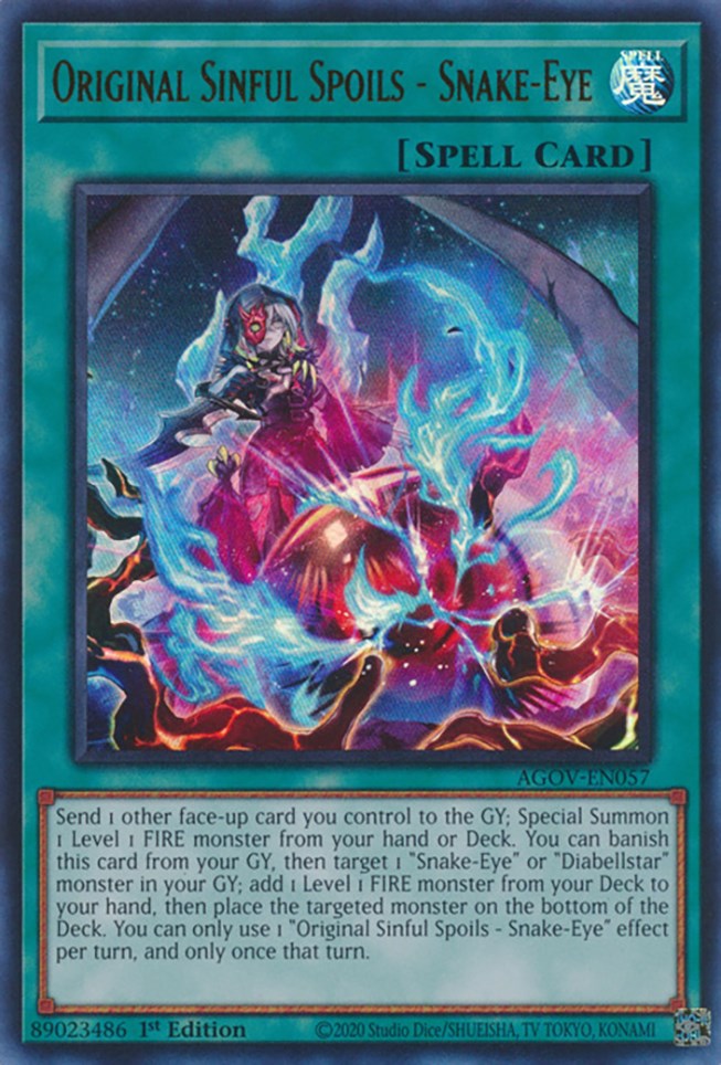 Original Sinful Spoils - Snake-Eye (AGOV-EN057) [Age of Overlord]