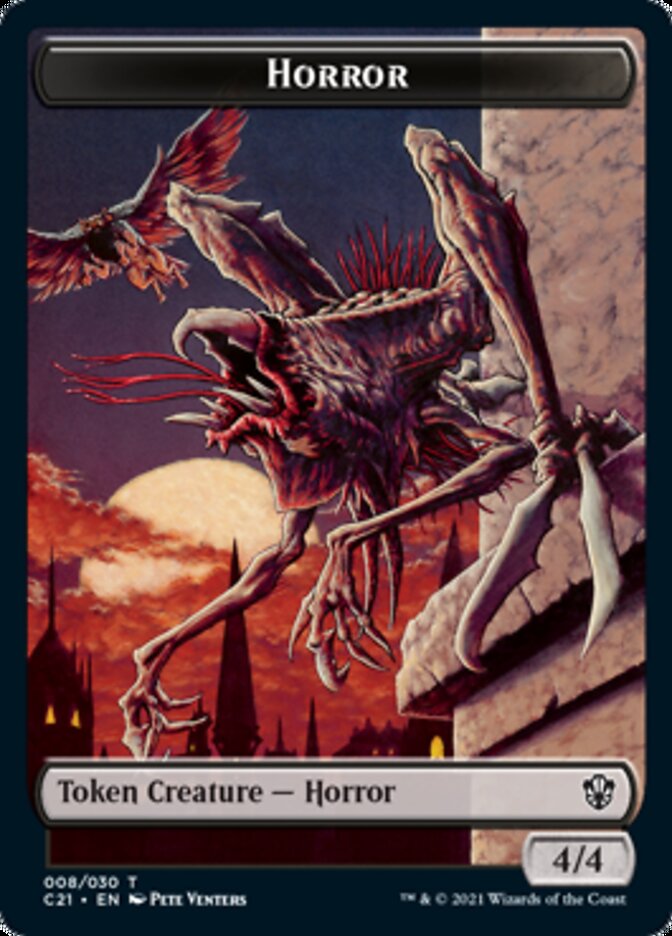 Zombie // Horror Double-Sided Token (9 // 8) [Commander 2021]