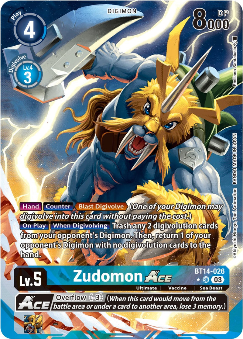 Zudomon ACE (English Exclusive Alternate Art) (BT14-026 SR) [Blast Ace]