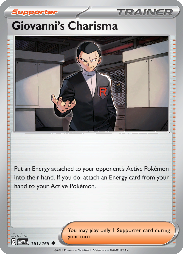 Giovanni's Charisma (161/165) [SV: Scarlet & Violet 151]
