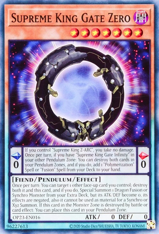 Supreme King Gate Zero (OP23-EN016) [OTS Tournament Pack 23]
