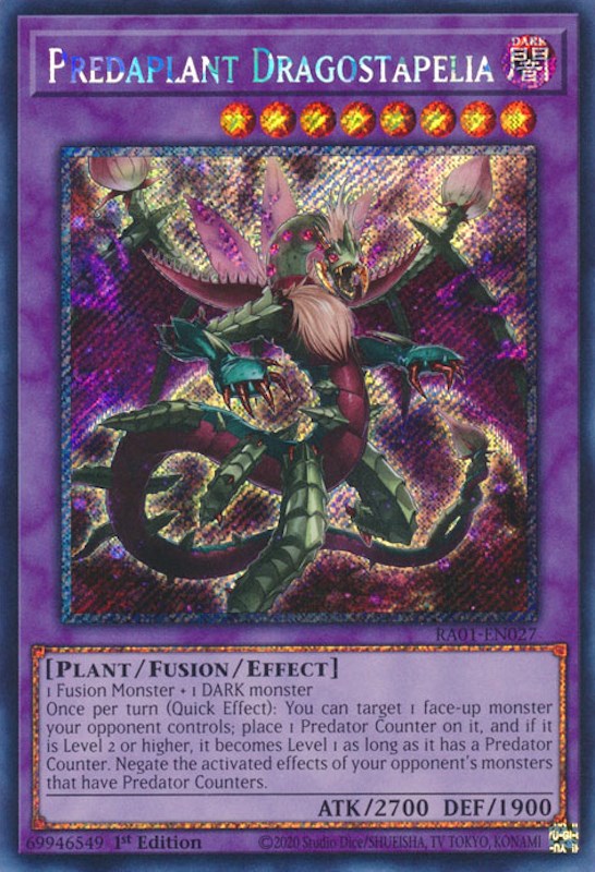 Predaplant Dragostapelia (Platinum Secret Rare) (RA01-EN027) [25th Anniversary Rarity Collection]