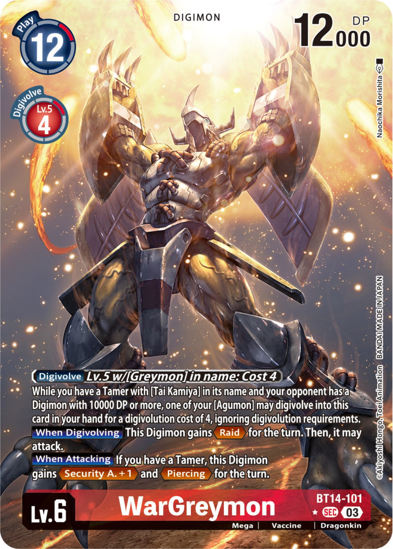 WarGreymon (Alternate Art) (BT14-101 SEC) [Blast Ace]