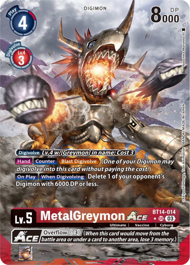 MetalGreymon ACE (Alternate Art) (BT14-014 SR) [Blast Ace]