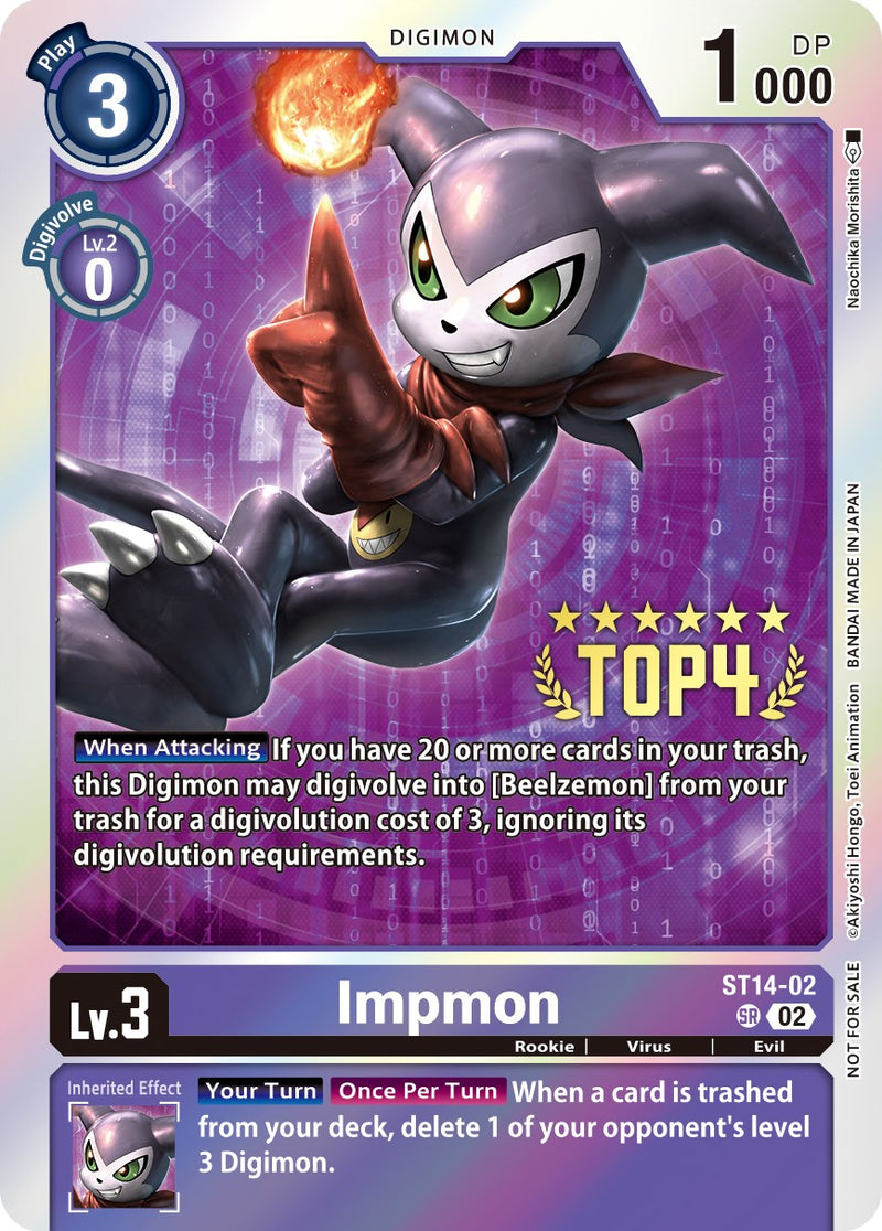 Impmon (Digimon 3-On-3 Top 4) (ST14-02 SR) [Starter Deck 14: Beelzemon Advanced Deck Set]