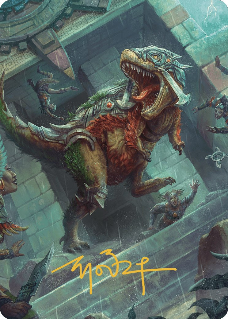 Carnage Tyrant Art Card (Gold-Stamped Signature) (66) [Art Series: The Lost Caverns of Ixalan]