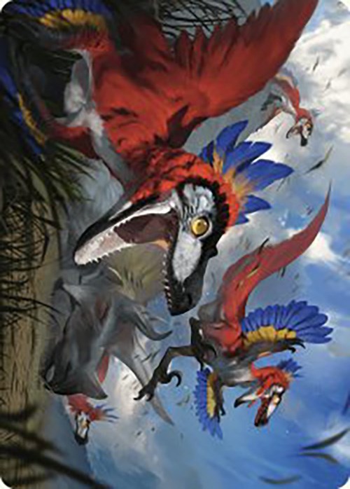 Wrathful Raptors Art Card (77) [Art Series: The Lost Caverns of Ixalan]