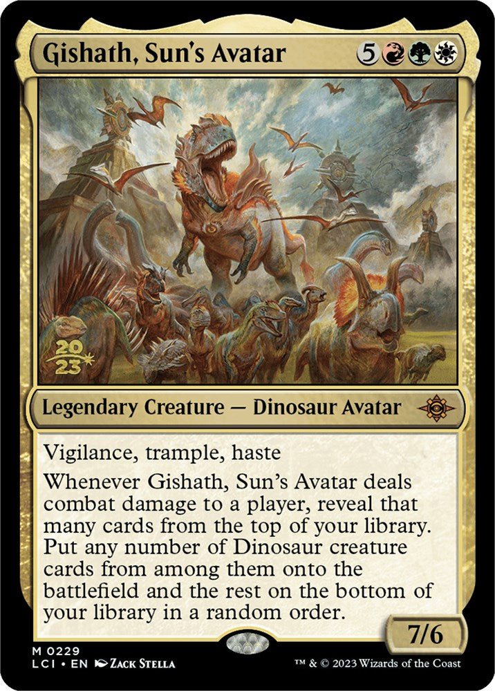 Gishath, Sun's Avatar (LCI) (229) [Prerelease Cards]